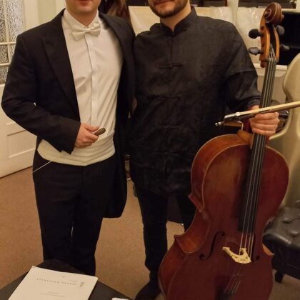 With Maestro Dobszay after Dohnányi cello concerto