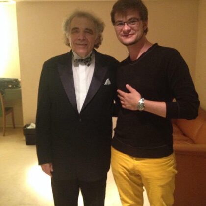 After our chamber music concert with dear Zakhar Bron violinist