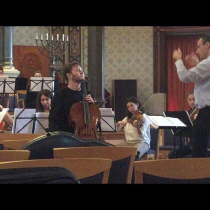 Rehearsing Haydn C Major cello concerto - Győr University’s orchestra