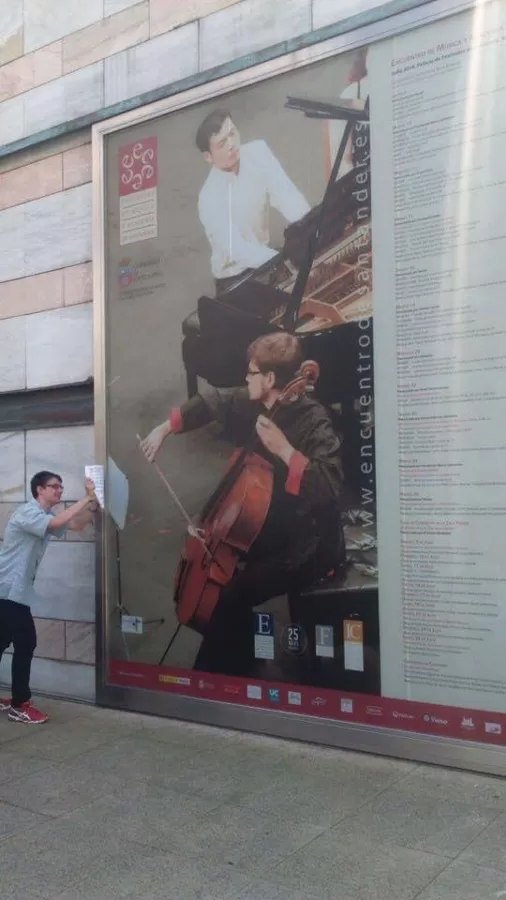 Advertisment of Santander Encuentro Festival 2016 - on the photo together with Sischen Ma 