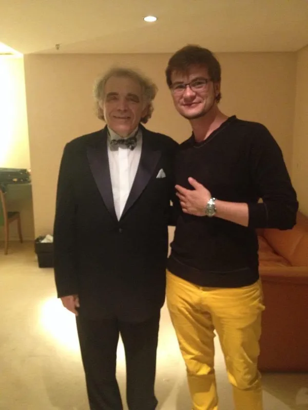 After our chamber music concert with dear Zakhar Bron violinist